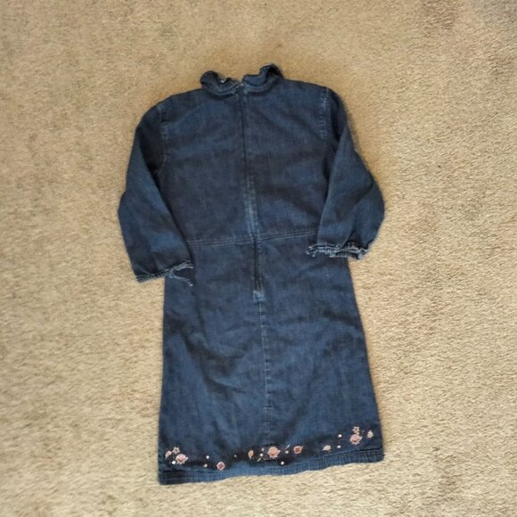 GAP Girls Denim Dress Size 10 (L) Sleeves Back Zipper - Picture 2 of 3